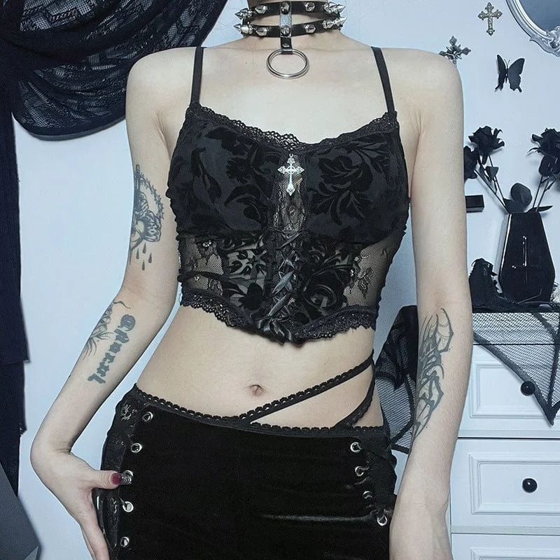 strapless women bustiers and corsets styleWomen's Gothic Cross Lace Bustier
