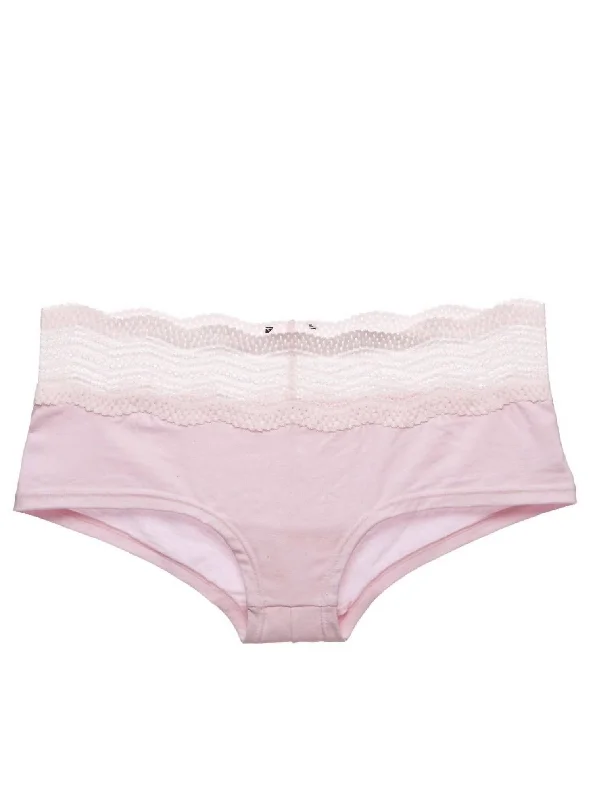 women boyshort with scalloped edgesWomen's Dolce Boyshort In Ice Pink