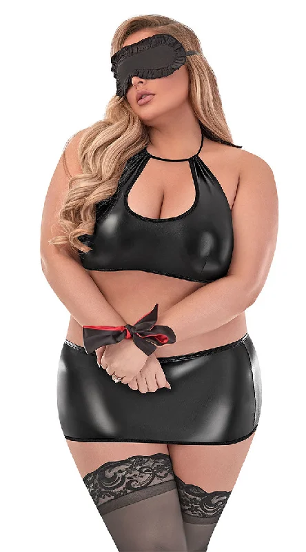 minimizer bras to reduce bust sizePlus Size Darker Than Before Bondage Bra Set