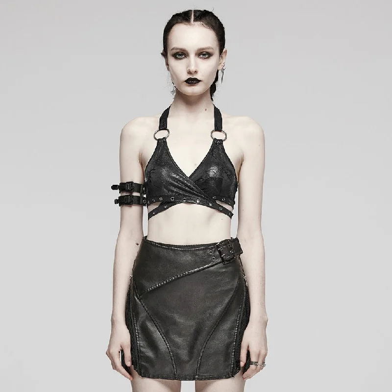 boned women bustiers and corsets structureWomen's Punk Ring Eyelet Halter Bustier Black boned women bustiers and corsets structureWomen's Punk Ring Eyelet Halter Bustier Black
