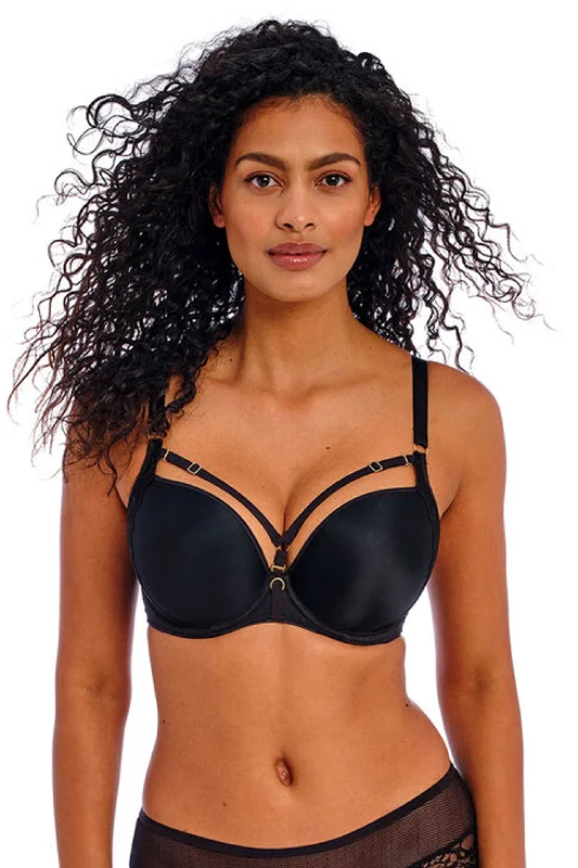 padded bras for added volumeTemptress Moulded Plunge T-shirt Bra Black