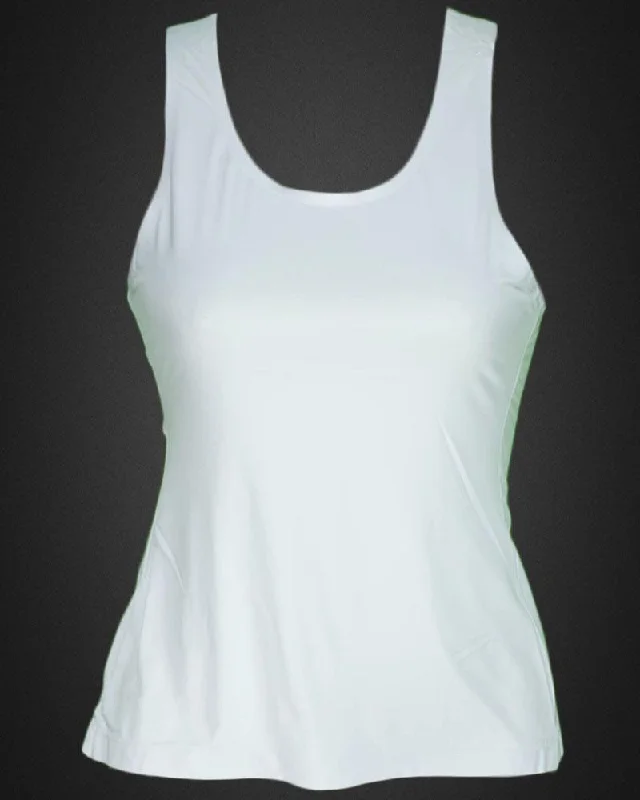 women camisoles & tanks for wearing with skirtsPlain Fancy Camisole For Women - White Color - 184