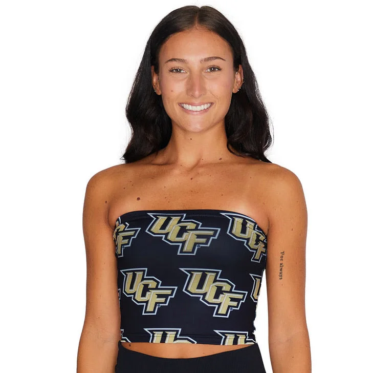 sheer women tube top for a see - through and alluring styleUCF All Over Tube Top
