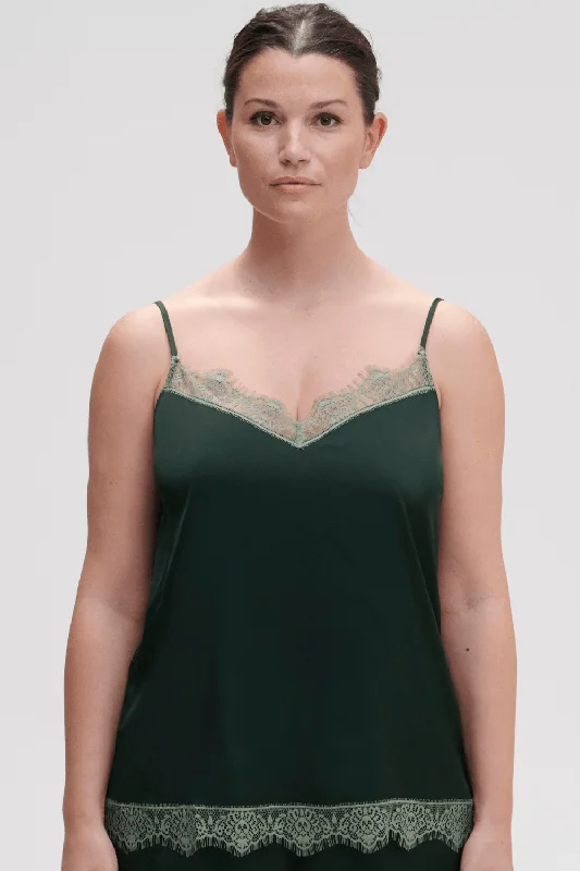 women camisoles & tanks for hiking and campingSatin Secrets Camisole Kolsai Green