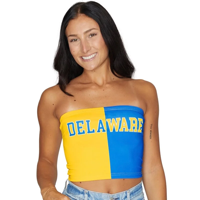 tie - back women tube top for a customizable and feminine touchDelaware Two Tone Tube Top