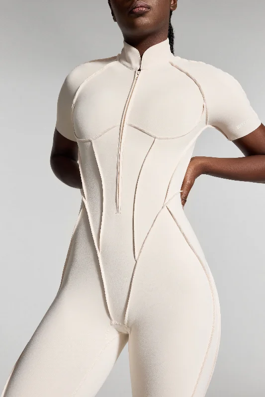 Cut - Out Bodysuits for a Trendy and Fashion - Forward StyleSleek Shorts Catsuit