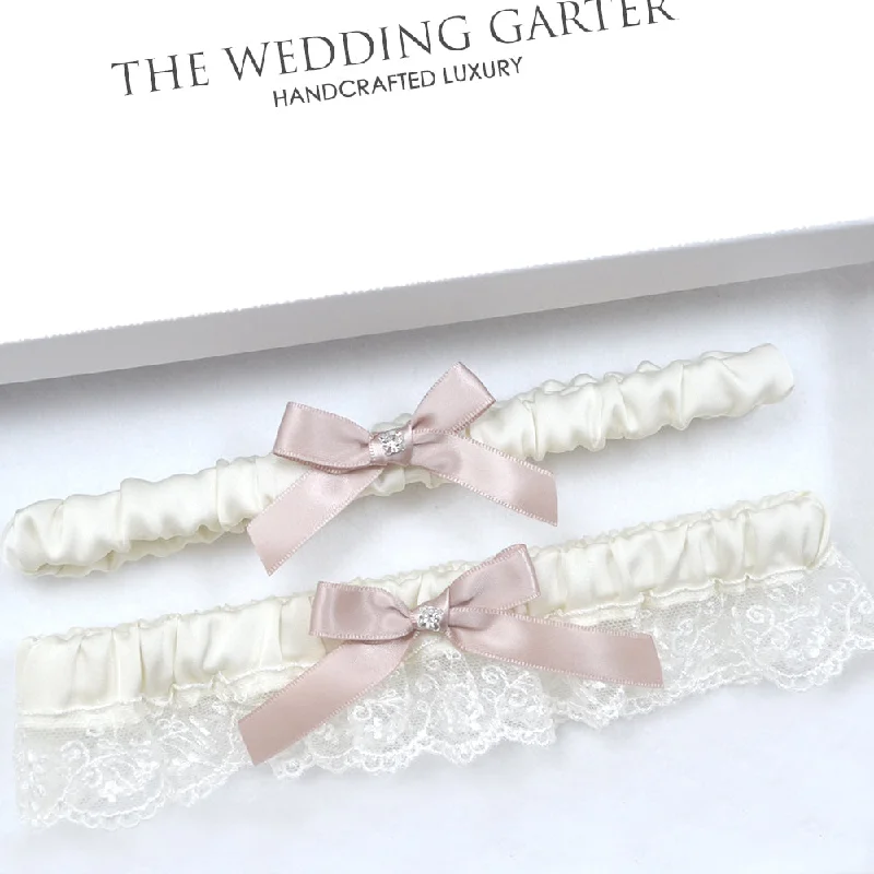 statement - making women gartersSamantha Dusty Pink & Ivory Lace Satin Bridal Garter Set statement - making women gartersSamantha Dusty Pink & Ivory Lace Satin Bridal Garter Set