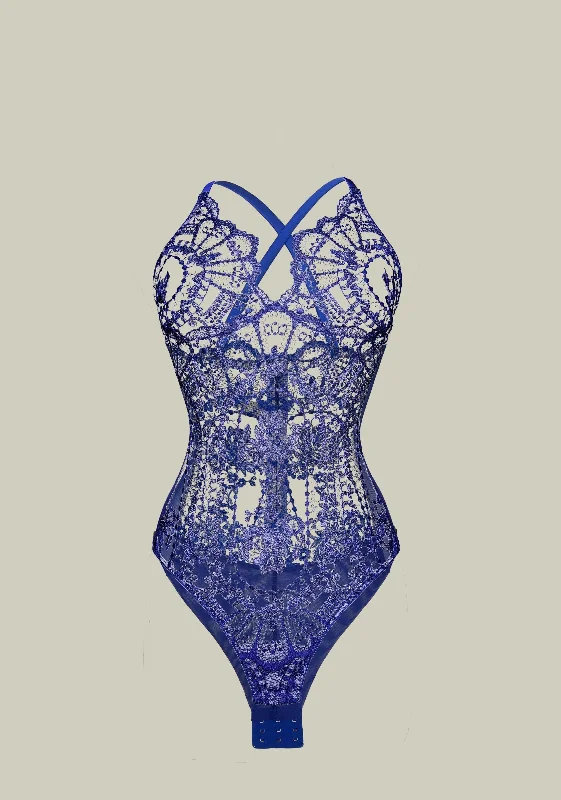 Plus - Size Bodysuits with a Comfortable and Flattering FitLa Naissance de Venus Bodysuit in Deep Blue