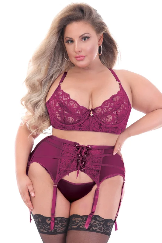 satin panties for women with a luxurious feelPlus Size Starstruck Bra and Panty Set