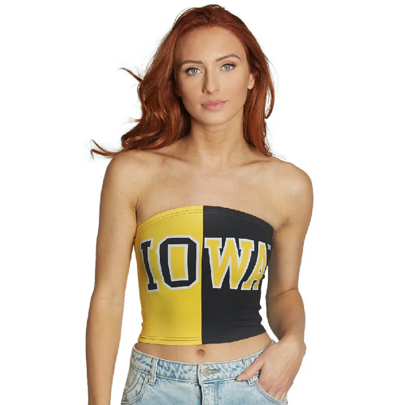 sequined women tube top for party nightsIowa Hawkeyes Two Tone Tube Top