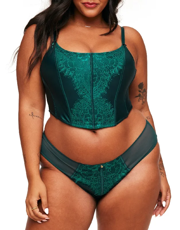 sexy lace push up bras for special occasionsGeneviève Women's Plus-Size Cropped Corset & Panty Set
