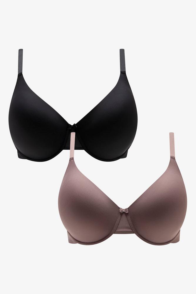 full cup padded bras for enhanced shapePlus Size 2 Pack T-Shirt Bras Black & Natural full cup padded bras for enhanced shapePlus Size 2 Pack T-Shirt Bras Black & Natural
