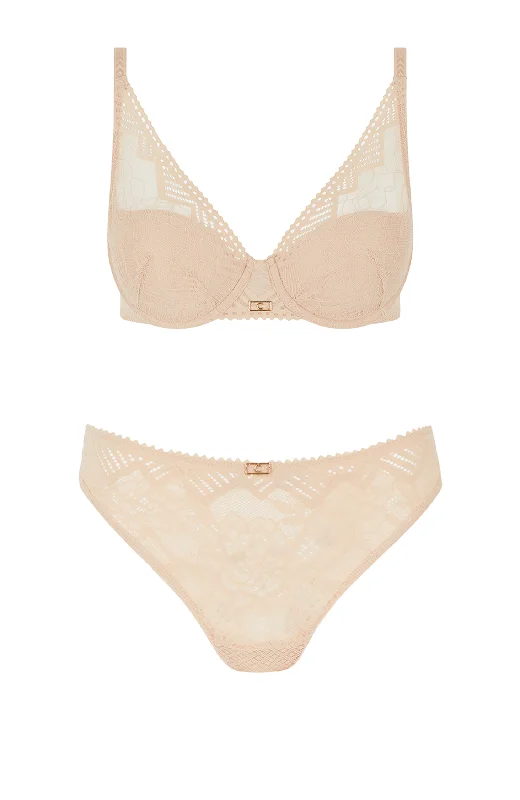 padded bras for added volumeOrigins Spacer T-Shirt Bra and Tanga Set