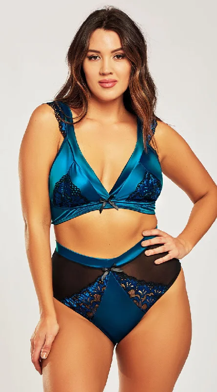 minimizer bras to reduce bust sizePlus Size Saskia Satin Lace Bra Set