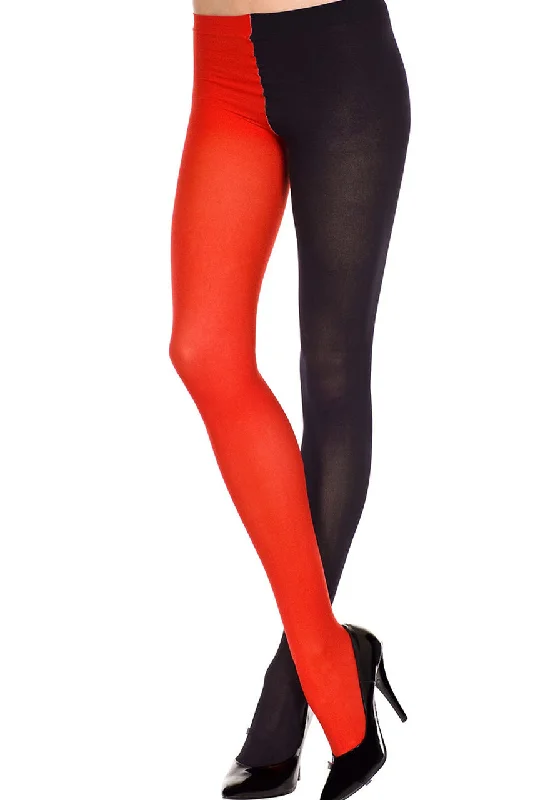 wireless panties for women with no discomfortOpaque Jester Pantyhose Red/Black