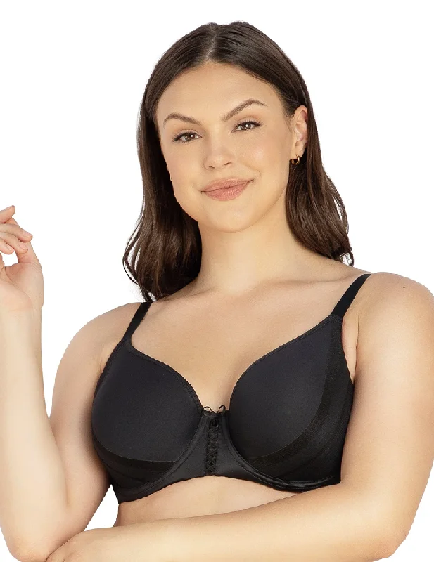 plus size nursing bras for breastfeeding momsParfait Shea P6061 Black Spacer T-Shirt Bra