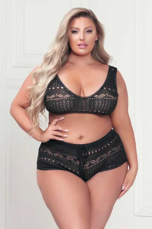push up bras for enhanced cleavagePlus Size Cuddle Close Sweater Bra Set