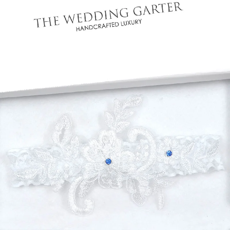 one - size - fits - most women gartersGarter For Brides With White Lace Applique