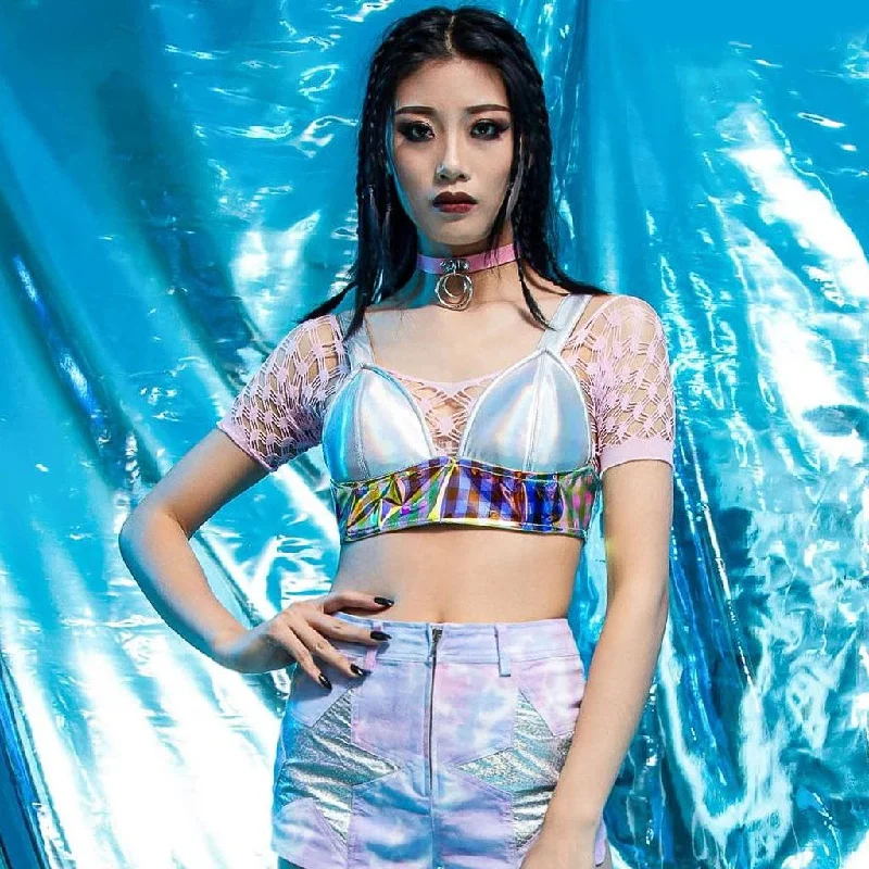 Edwardian inspired women bustiers and corsetsWomen's Grunge Rainbow Bustier