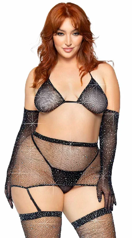 supportive sports bras for runningPlus Size Sparkle And Fine Bra Set