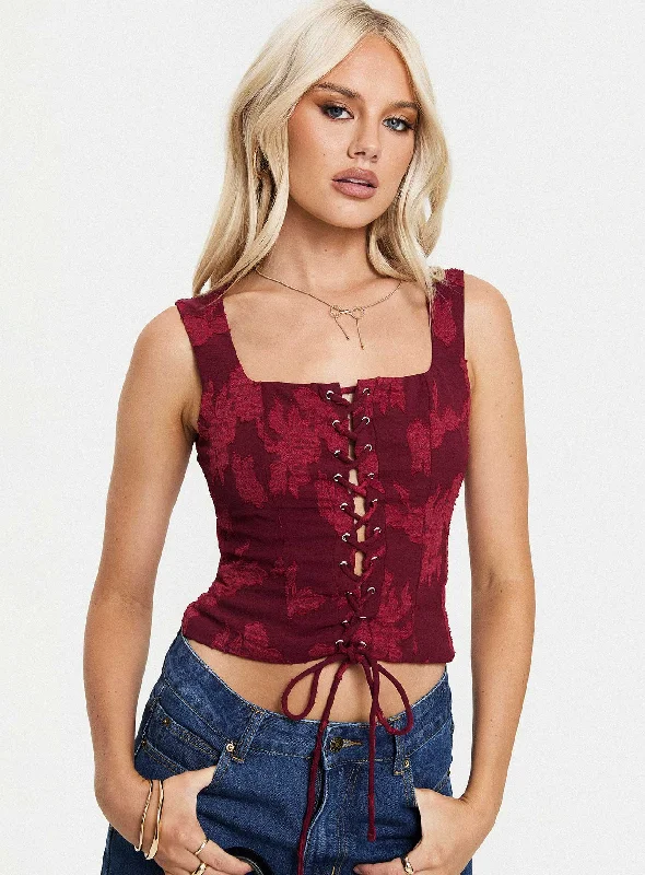 satin fabric women bustiers and corsetsVincenzo Corset Top Red
