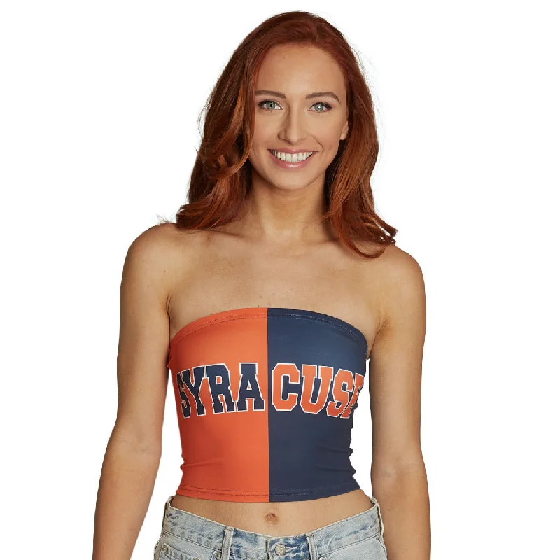 cut - out women tube top for a modern and stylish edgeSyracuse Two Tone Tube Top