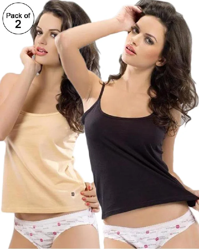 cropped women camisoles & tanks for trendy outfitsPack of 2 - Valentine Secret White Camisole 5001