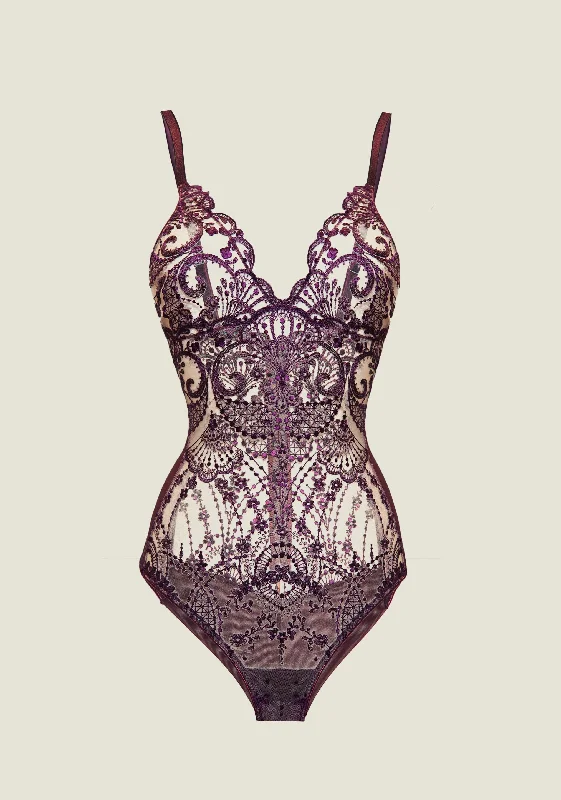 Mesh Bodysuits for a Bold and Edgy Fashion StatementGoddess Of Love Bodysuit in Amethyst