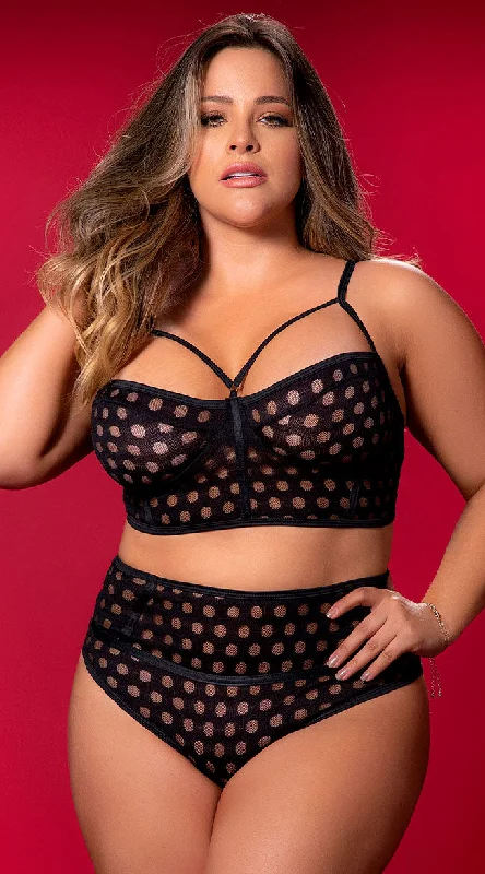 moisture wicking sleep bras for hot sleepersPlus Size Spot The Difference Bra Set
