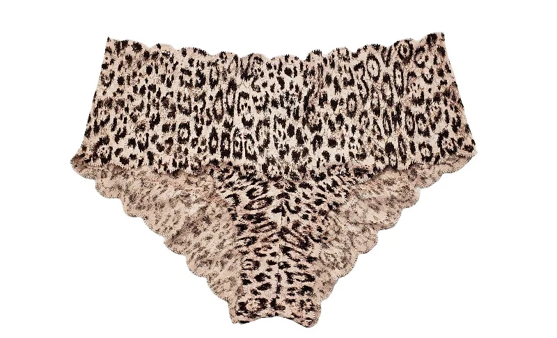 pattern - mix women boyshort with topsWomen's Never Say Never Printed Hottie Boyshort In Mandorla Uno/animal