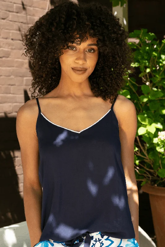 cropped women camisoles & tanks for trendy outfitsMarie Modal Camisole Navy