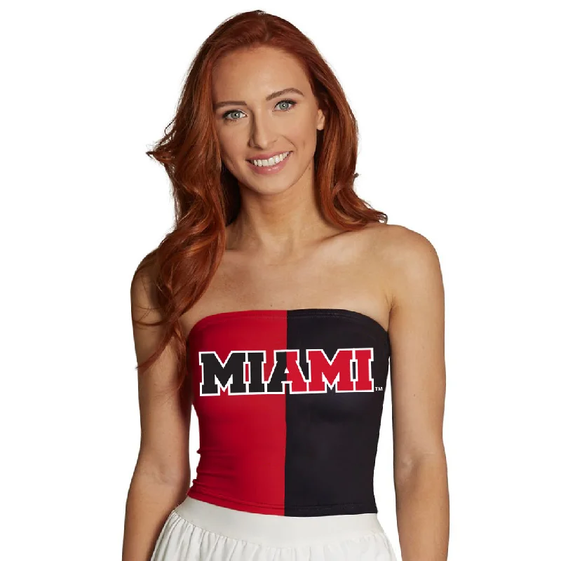 one - size - fits - all women tube top for convenienceMiami University Two Tone Tube Top