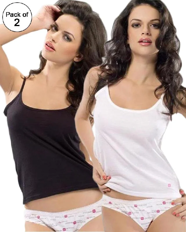 women camisoles & tanks for summer weddingsPack of 2 - Valentine Secret White Camisole 5001