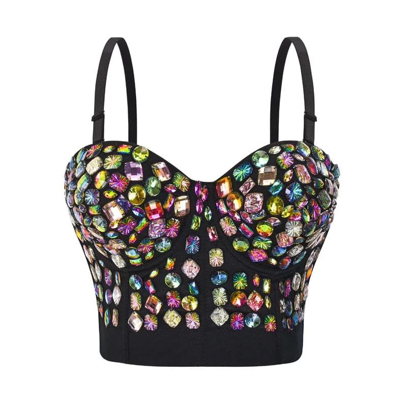 mesh women bustiers and corsetsWomen's Gothic Colourful Beaded Bustier