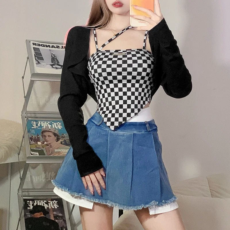 boned women bustiers and corsets structureWomen's Grunge Plaid Busiter with Cape