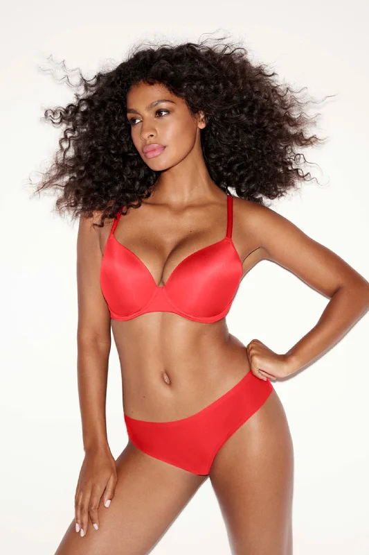 lace bras for a romantic lookUndetected Moulded T-shirt Bra Chilli Red