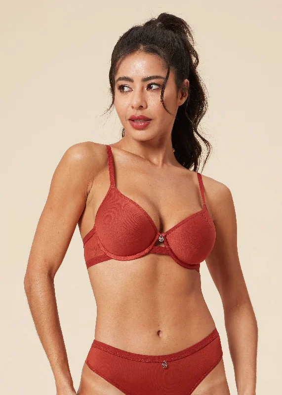 underwire bras with maximum supportVANESSA Mesh Molded Cup T-shirt Bra