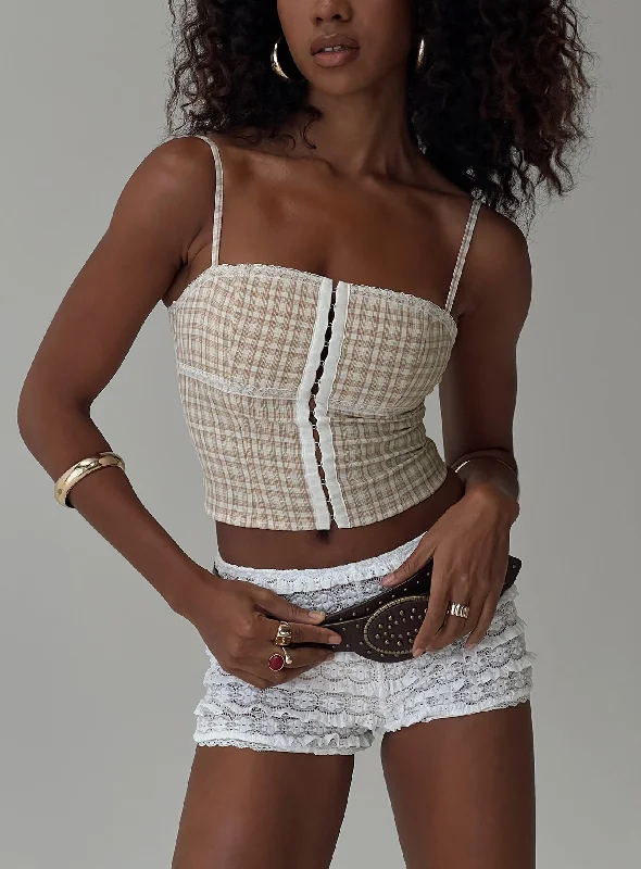post - pregnancy women bustiers and corsetsAmaryllis Top Beige