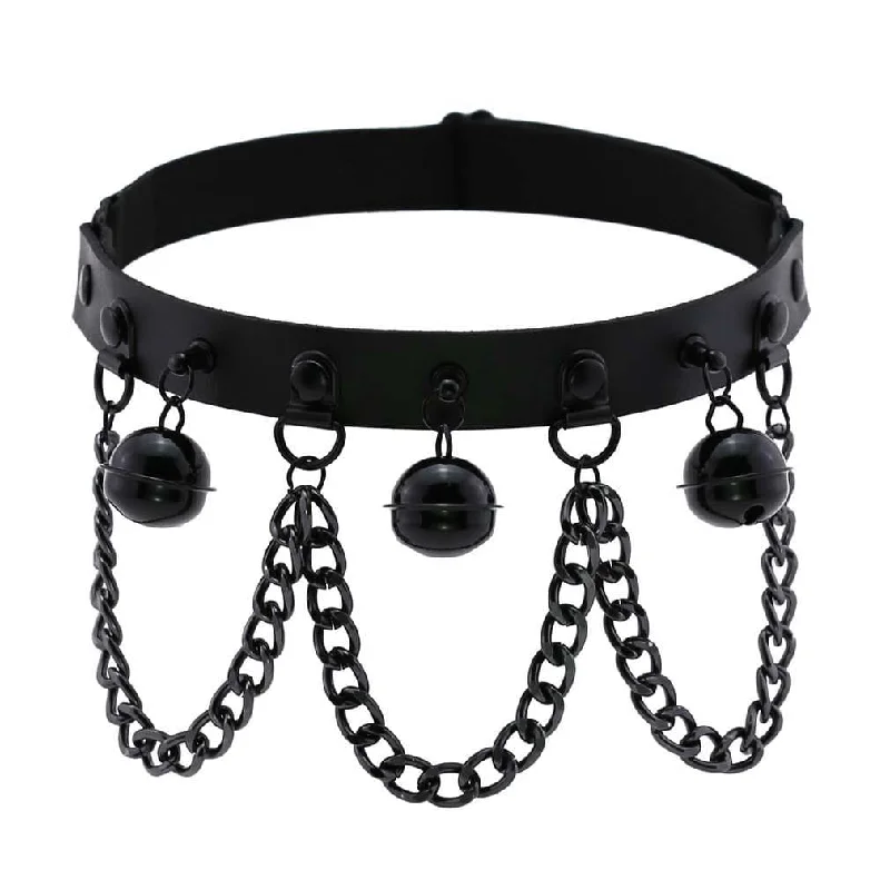 one - size - fits - most women gartersWomen's Gothic Chain Leg Harnesses With Tinkle Bell