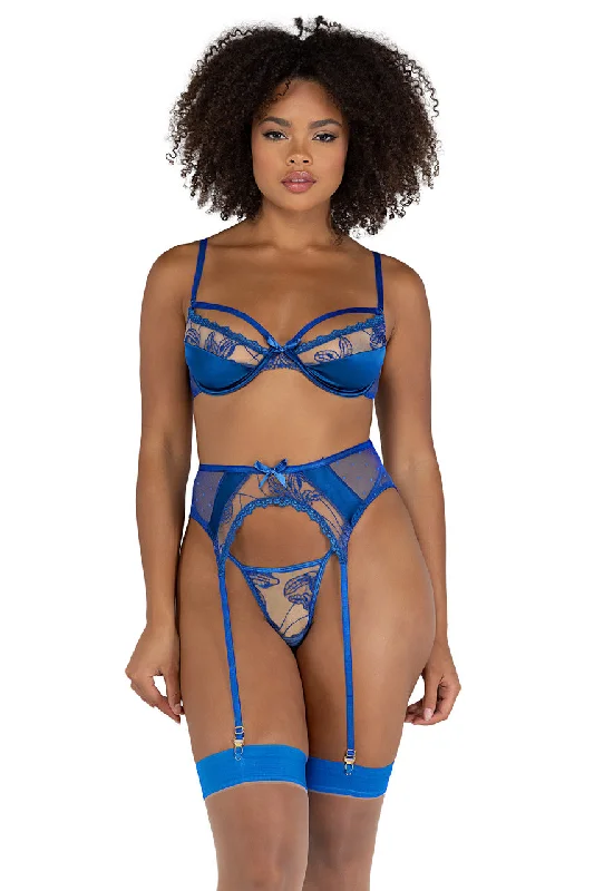 seamless t - shirt bras for everyday wearFloral Embroidered and Satin Bra Set