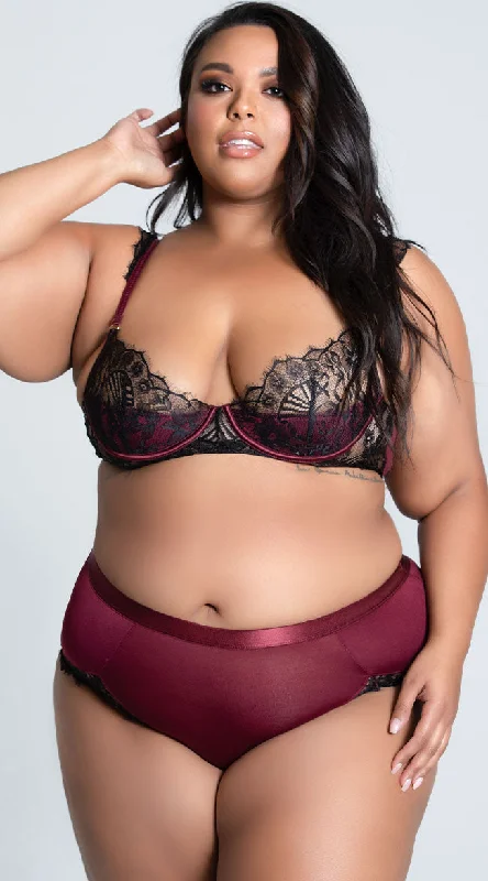 underwire sports bras for extra stabilityPlus Size Zealous Zinfandel Bra Set