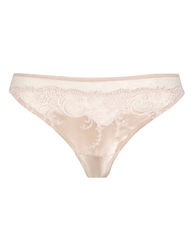 anti - static women thongs for reducing static clingSplendeur Soie Aurore Thong