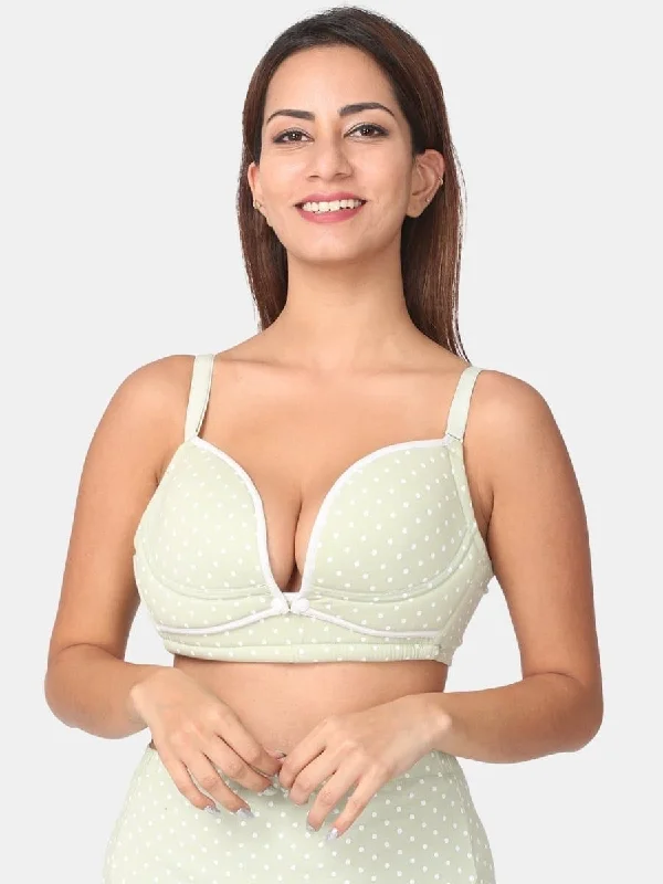 plus size bras with good supportAqua Polka Dot Front Open Nursing Bra