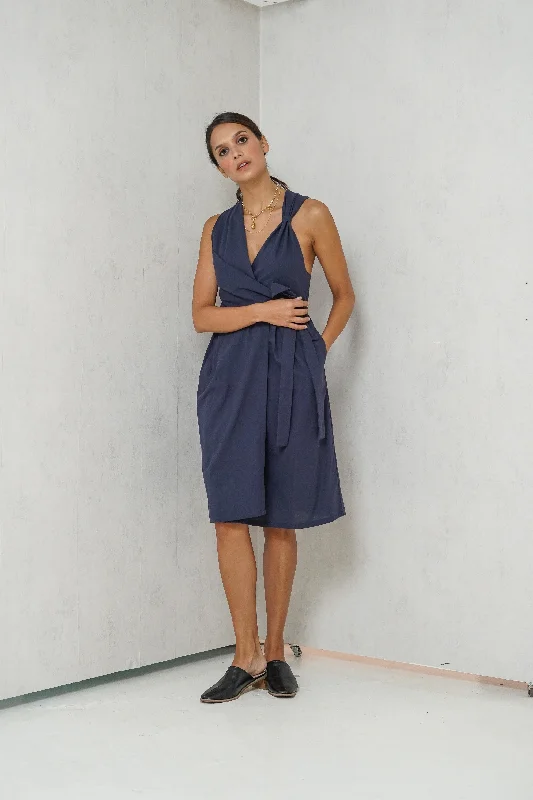 seamless backless bras for summer dressesAvery Overlap Nursing Dress     (Peacock Blue)
