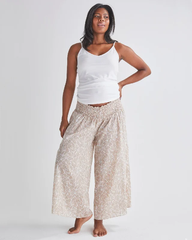 plunge wireless bras for a natural lookDebby Maternity Sheer Cotton Pants + White Cami Sleep Set