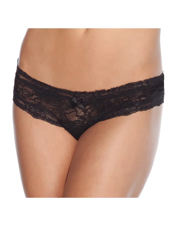 satin panties for women with a luxurious feelBlack Lace Crotchless Panty