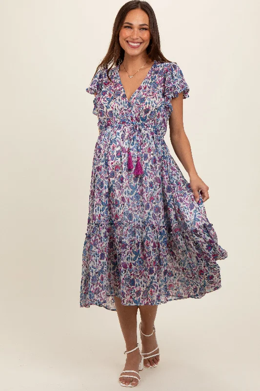 sports bras for high impact workoutsBlue Floral Chiffon Flutter Sleeve Ruffle Hem Maternity Midi Dress sports bras for high impact workoutsBlue Floral Chiffon Flutter Sleeve Ruffle Hem Maternity Midi Dress