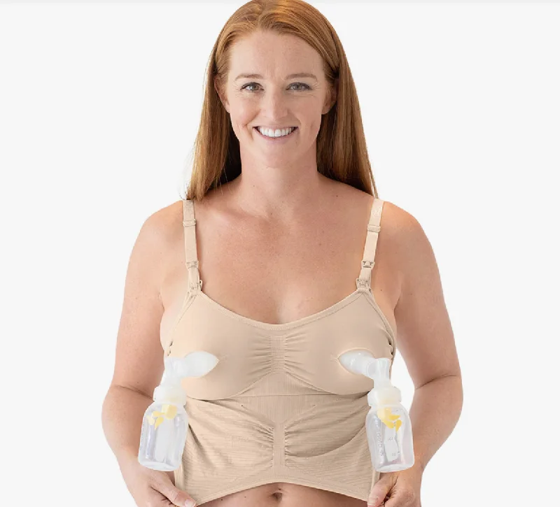 lace balconette bras for a luxurious feelSublime HandsFree Regular Pumping & Nursing Bra Beige