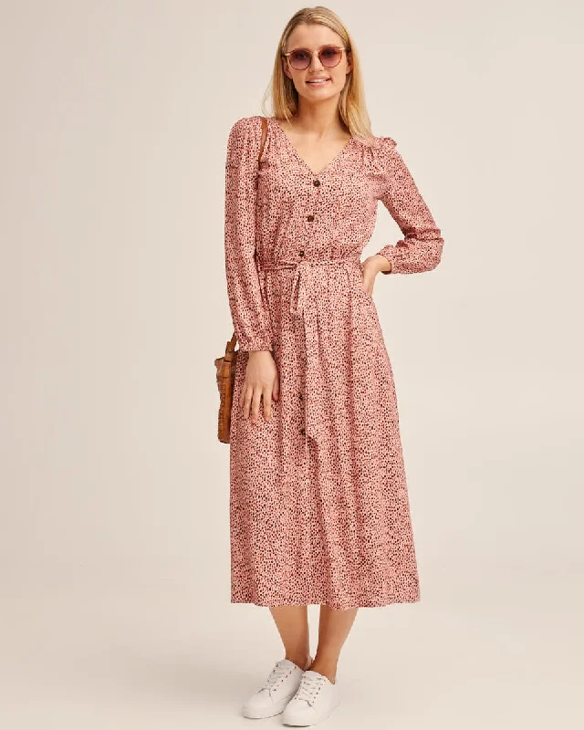 plus size bras with good supportBreastfeeding Animal Midi Dress - Tan