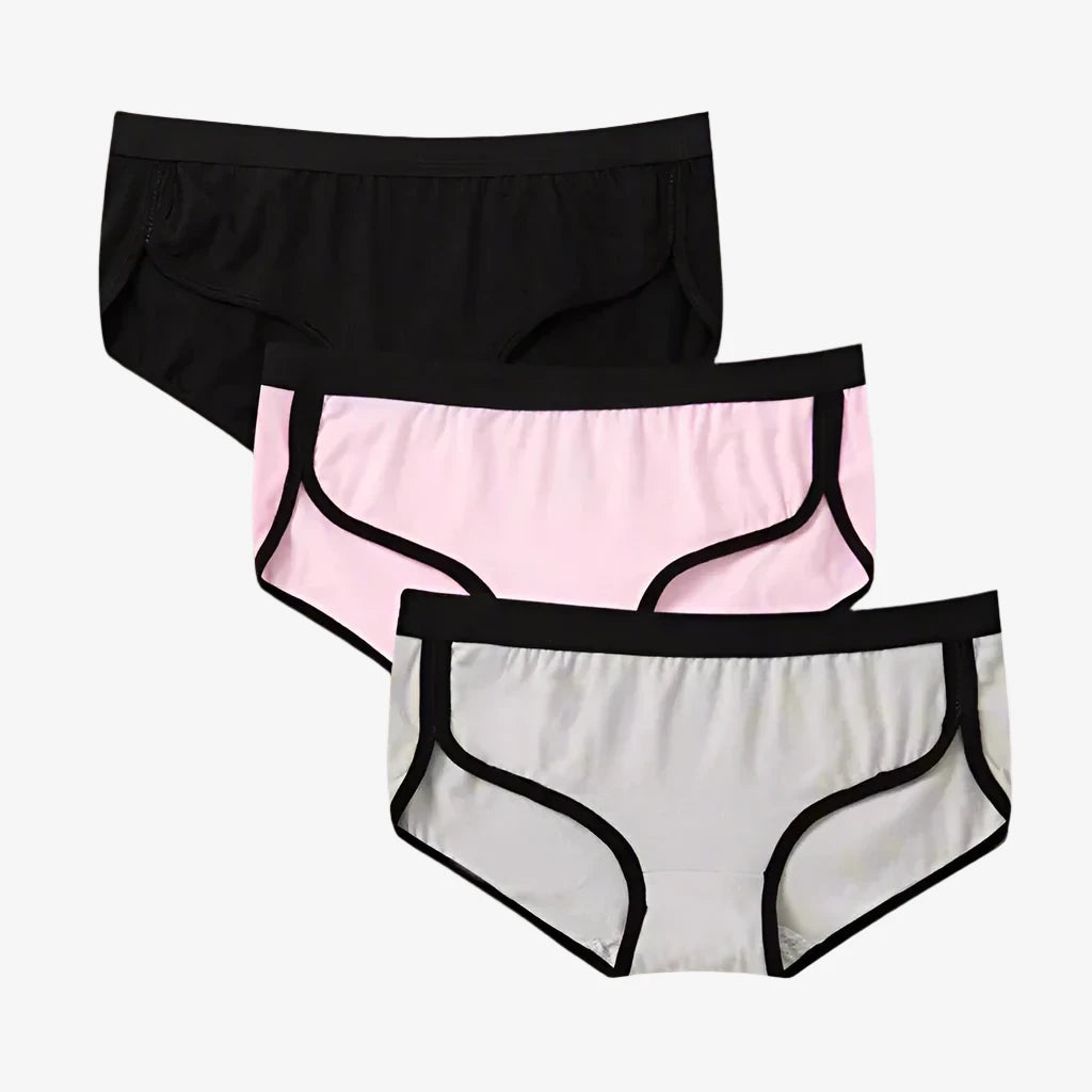 seamless wireless women briefs for a carefree fitBriefs Cotton Fitness Low-Rise Panties (Black + Pink + Gray) seamless wireless women briefs for a carefree fitBriefs Cotton Fitness Low-Rise Panties (Black + Pink + Gray)